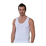 Şahinler 6'lı Askılı Erkek Atlet,%100 Pamuk, Beyaz, L Beden