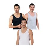Şahinler 6'lı Paket Askılı Atlet Pamuklu, L, wcm1116002-56, 2 Siyah 2 Beyaz 2 Gri, Erkek