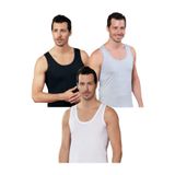 Şahinler 6'lı Paket%100 Pamuk Askılı Erkek Atlet, 2 Siyah 2 Beyaz 2 Gri, L Beden