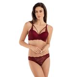 Şahinler Dantelli Destekli Balenli Iç Çamaşırı Takım Bordo Mb12600-d, Bordo, 85B