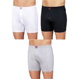Şahinler E010 6'lı Paket Pamuklu Erkek Boxer - Siyah - Beyaz - Gri
