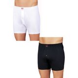 Şahinler E010 6'Lı Paket Pamuklu Erkek Boxer - XL - Siyah - Beyaz