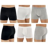 Şahinler E031 2 Siyah 2 Beyaz 2 Gri Likralı Erkek Boxer