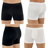 Şahinler E031 3 Siyah 3 Beyaz Likralı Erkek Boxer