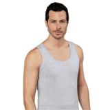 Şahinler Erkek 6'lı Geniş Askılı Penye Atlet, Gri, 2XL Beden