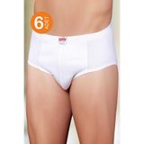 Şahinler Erkek 6'lı Penye Slip Külot, Beyaz, 2XL Beden
