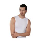 Şahinler Erkek Atlet, Sıfır Kol, 3'lü Paket, Sporcu Body,%100 Pamuklu, Beyaz, XL