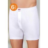 Şahinler Erkek Beyaz 6'lı Paket Penye Pamuk Boxer M Yeni Sezon, M