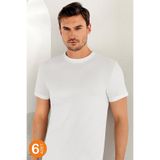 Şahinler Erkek Beyaz 6'lı Paket%100 Pamuk Atlet ME003, L