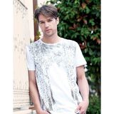 Şahinler Erkek Beyaz Baskılı T-Shirt MEP22613