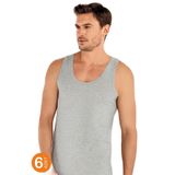 Şahinler Erkek Gri Atlet, 6'lı Paket, 2XL Beden