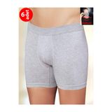 Şahinler Erkek Gri Likralı Boxer, 6'lı Paket, S Beden