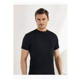 Şahinler Erkek Kısa Kollu Bisiklet Yaka Penye Atlet, 2'li Paket, Siyah, 2XL