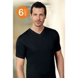 Şahinler Erkek Siyah 6'lı%100 Pamuklu Atlet, 2XL Beden