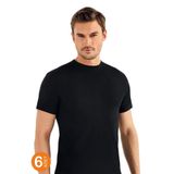Şahinler Erkek Siyah Pamuklu Atlet, 6'lı Paket, 3XL Beden
