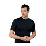 Şahinler Erkek Siyah Sıfır Yaka Kısa Kollu T-Shirt, L Beden