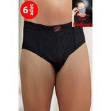 Şahinler Erkek Slip Külot,%100 Pamuk, 6'lı Paket, Siyah, M Beden