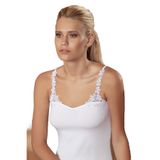 Şahinler Kadın Beyaz Dantelli Atlet, L/XL
