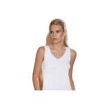 Şahinler Kadın Geniş Askılı Dantelli Ribana Atlet, Beyaz-Siyah, 2XL