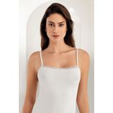 Şahinler Kadın Ince Ip Askılı Straplez Kesim Atlet 1055 - Beyaz - L - XL