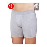 Şahinler Likralı Boxer 6'lı Paket, L, şah-me031, Gri, erkek