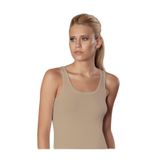 Şahinler Likralı Geniş Askılı Atlet, Slim Fit, Kadın, Ten, S/M Beden