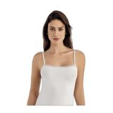 Şahinler MB1055 Bayan Likralı Yaka Dantelli Atlet Beyaz S-M