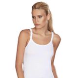 Şahinler MB411-BY Likralı Beyaz Çift Askılı Kadın Atlet