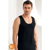 Şahinler ME005 Siyah 6'lı Paket %100 Pamuk Erkek Atlet