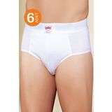 Şahinler ME063 Beyaz 6 lı Pamuklu Erkek Külot