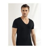 Şahinler ME081-SH Siyah Kısa Kollu V Yaka Erkek Atlet