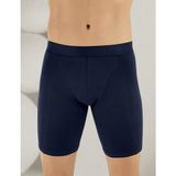 Şahinler ME114 Lacivert Likralı Uzun Erkek Boxer