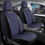 Şahinler Oto Aksesuar Fiat Linea Emotion Plus Tay Tüyü Oto Koltuk Kılıfı Fermuarlı Ön Arka Set Lacivert Edition