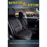 Şahinler Oto Aksesuar Fiat Palio Station Wagon Deri Oto Koltuk Kılıfı Ön Arka Set Siyah Beyaz Elit Model Şhn - Siyah - Beyaz