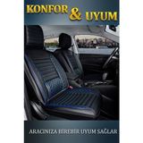 Şahinler Oto Aksesuar Kia Sorento 2014-2017 Deri Oto Koltuk Kılıfı Ön Arka Set Siyah Mavi Elit Model Şhn - Siyah - Mavi