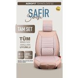 Şahinler Oto Aksesuar Renault R9 Broadway Oto Koltuk Kılıfı Ön Arka Set Plus Serisi Şhn - Bej
