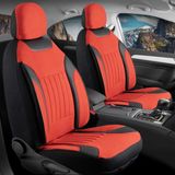 Şahinler Oto Aksesuar Skoda Super B Tay Tüyü Oto Koltuk Kılıfı Fermuarlı Ön Arka Set Kırmızı Edition
