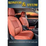 Şahinler Oto Aksesuar Tofaş Murat 124 Deri Oto Koltuk Kılıfı Ön Arka Set Tarçın Elit Model Şhn