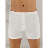 Şahinler Penye Düğmeli Boxer Beyaz ME010 - 3XL