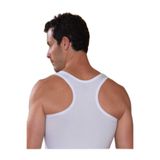 Şahinler Sporcu Erkek Atlet, Sırtı Çapraz, Geniş Askılı, 3'lü Set, Beyaz, S Beden