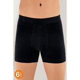 Şahinler TME031 Siyah 6'lı Likralı Erkek Boxer