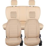 Şahinler volvo S70 Uyumlu Lüks Deri Oto Koltuk Kılıfı Ön Arka Takım Set Giydirme Model Bej