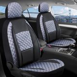 ŞAHİNLEROTOAKSESUAR Daewoo Racer Deri Detaylı Oto Koltuk Kılıfı Ön Arka Set Alpine Siyah Füme ŞHN