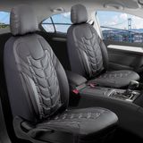 ŞAHİNLEROTOAKSESUAR Daewoo Racer Full Deri Oto Koltuk Kılıfı Ön Arka Set Siyah Beyaz Classy Model ŞHN