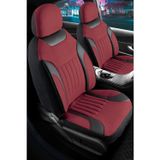 ŞAHİNLEROTOAKSESUAR SsangYong Torres EVX Tay Tüyü Oto Koltuk Kılıfı Fermuarlı Ön Arka Set Bordo Edition