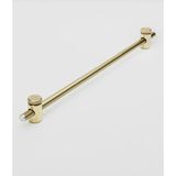 Şahinsoy Perde Briz Rustik 1 Adet Briz Çubuk 2 Adet Başlık Metal - Gold - 30 cm