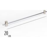 Şahinsoy Perde Briz Rustik 1 Adet Briz Çubuk 2 Adet Başlık Metal - Gri - 20 cm