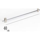 Şahinsoy Perde Briz Rustik 1 Adet Briz Çubuk 2 Adet Başlık Metal - Gri - 40 cm