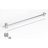 Şahinsoy Perde Briz Rustik 1 Adet Briz Çubuk 2 Adet Başlık Metal - Gri - 60 cm