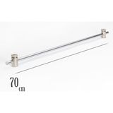Şahinsoy Perde Briz Rustik 1 Adet Briz Çubuk 2 Adet Başlık Metal - Gri - 70 cm